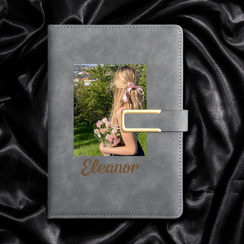 Leather Work Diary Covers - Customizable Faux Leather Notebook with Custom