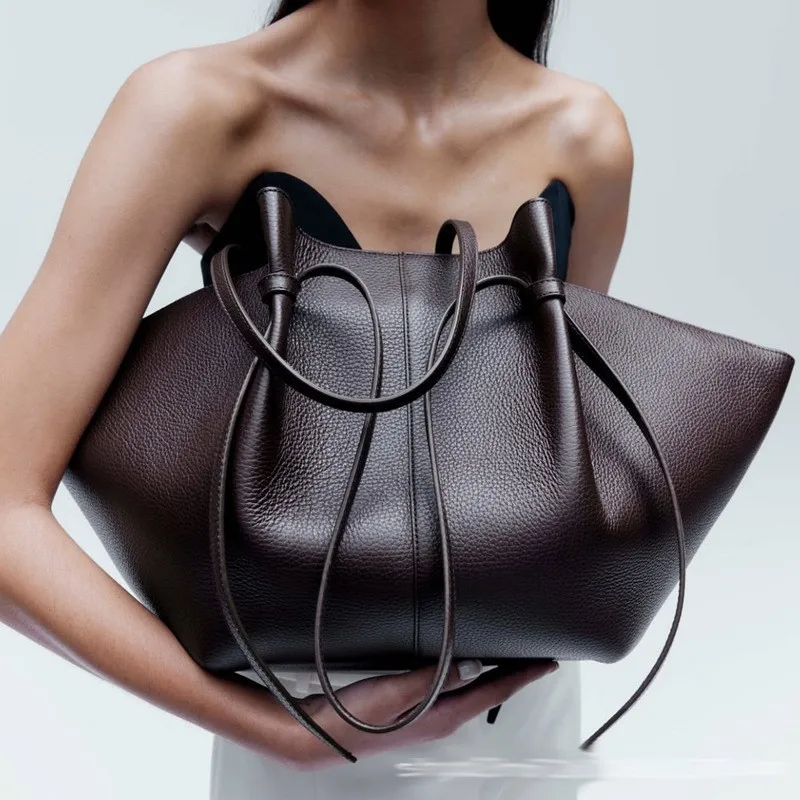 Leather Work Bag Women - Women Leather Shoulder Bag Dumpling Purse