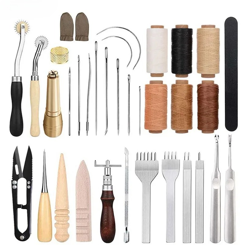 Leatherwork Hole Punch - 25Pcs Leather Working Tools For Beginners