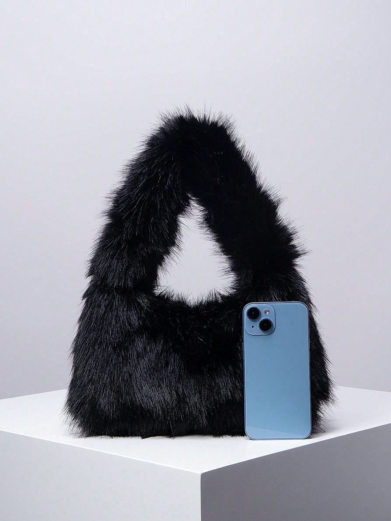 Y2K Style Faux Fur Tote Bags F - огляд і ціна Leather Work Japan