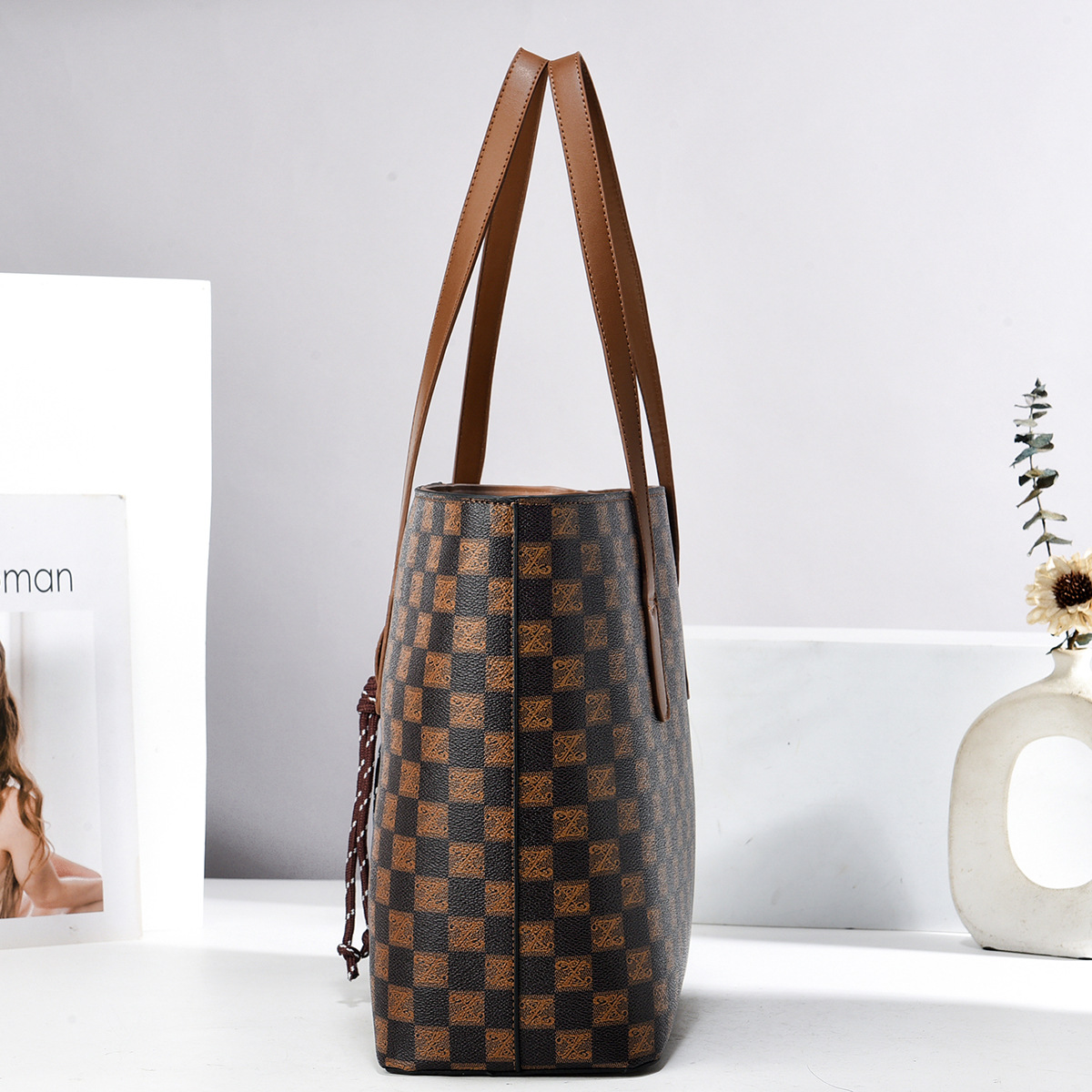 Tote Bags PU Leather Purses an - огляд і ціна Leather Work Bag Women