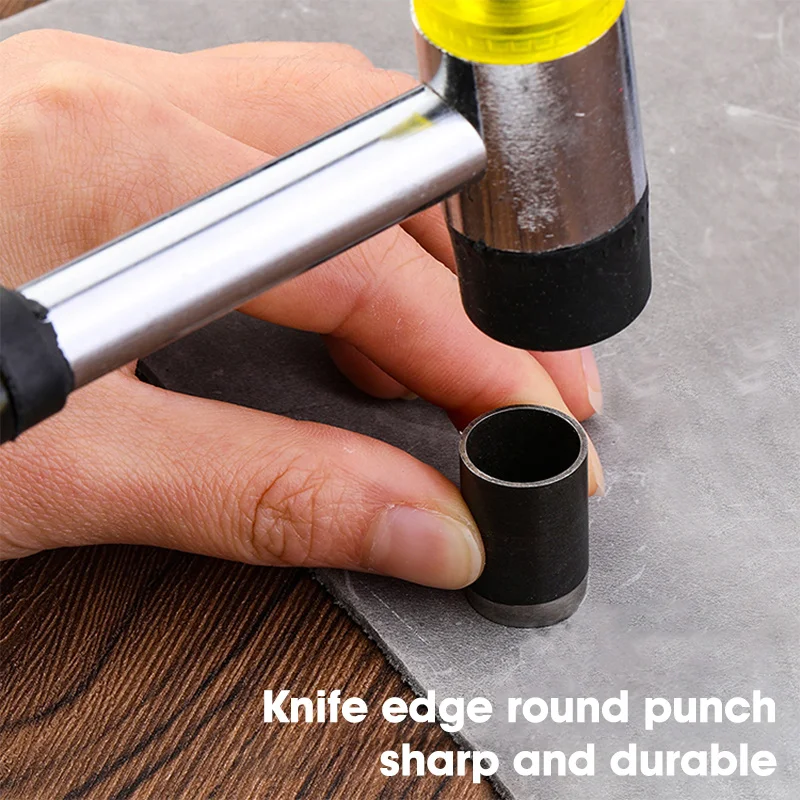 15 Sizes Round Leather Hole Pu - огляд і ціна Leatherwork Hole Punch