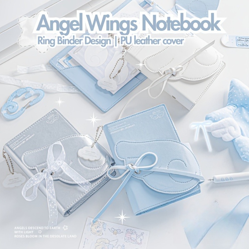 Kawaii Angel Wings Notebook A7 - огляд і ціна Leather Work Notepad