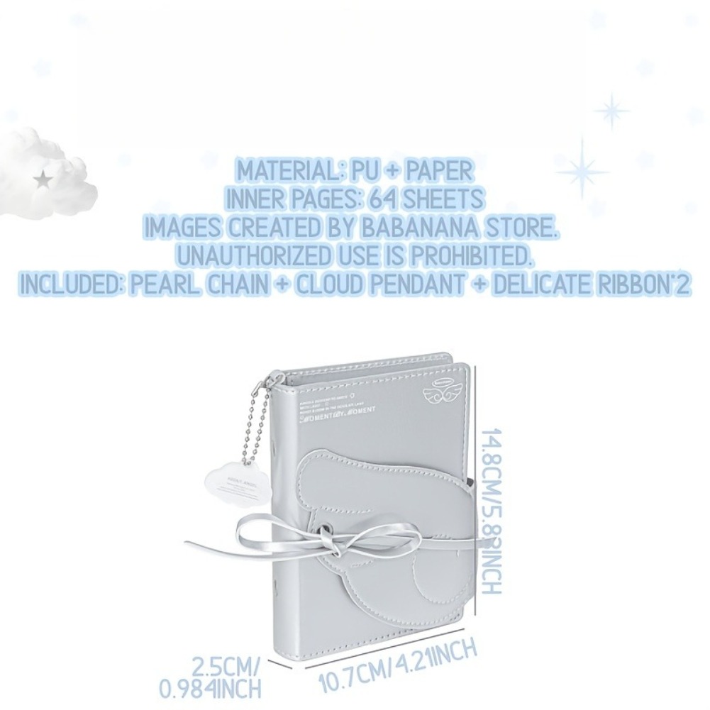 Kawaii Angel Wings Notebook A7 - огляд і ціна Leather Work Notepad