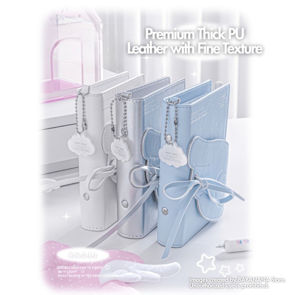 Kawaii Angel Wings Notebook A7 - огляд і ціна Leather Work Notepad