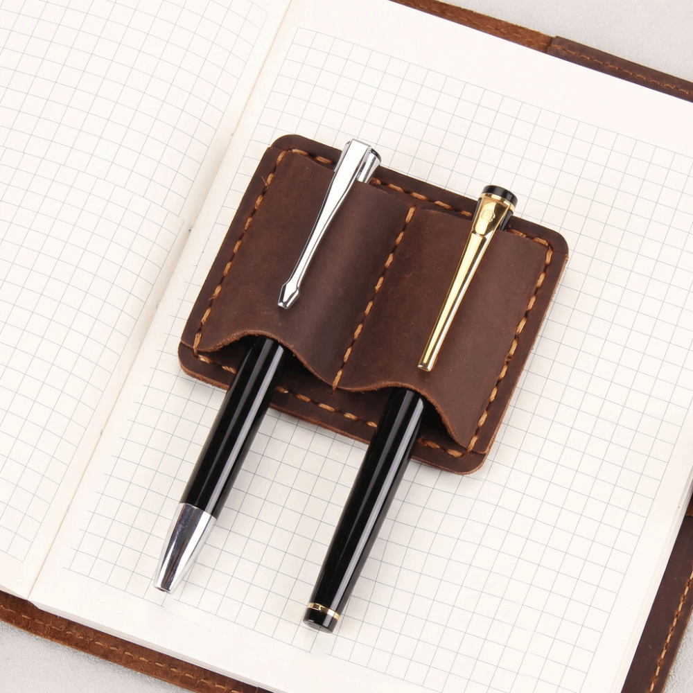 Double Vintage Leather Pen Loo - огляд і ціна Leather Work Notepad