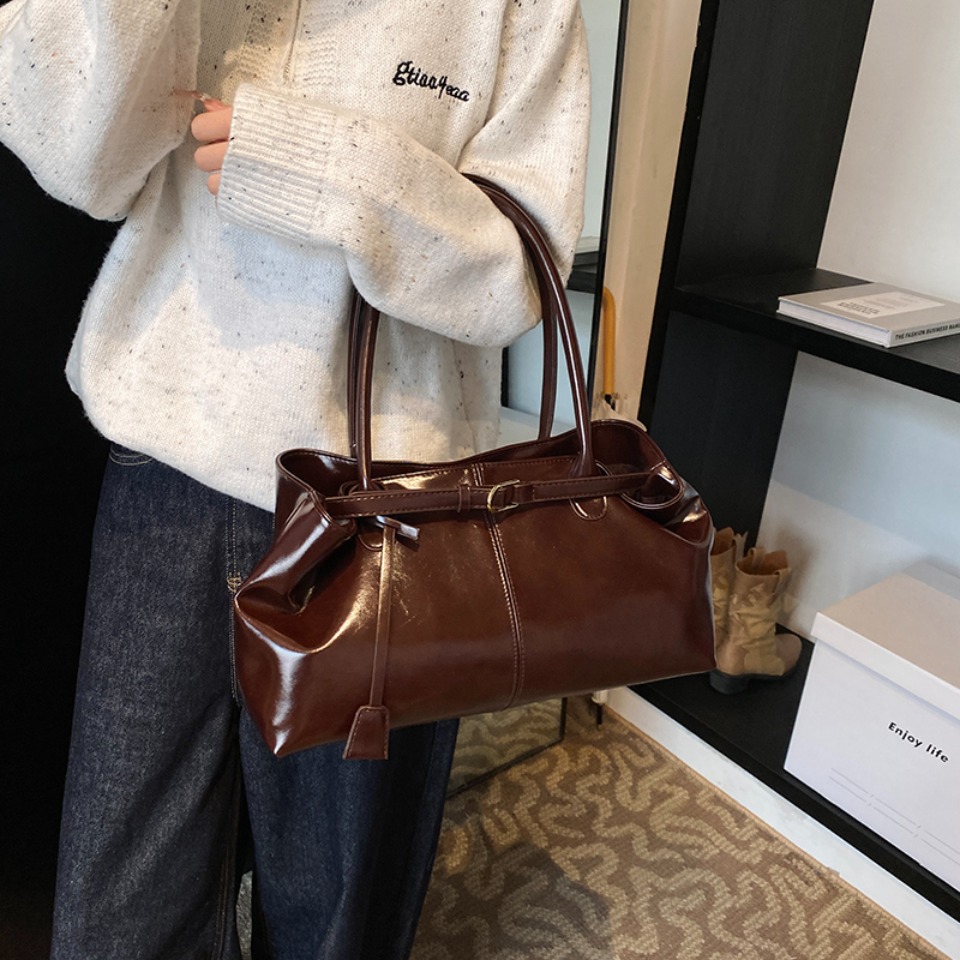 Winter Oil PU Leather Hobo Han - огляд і ціна Leather Work Bag Women