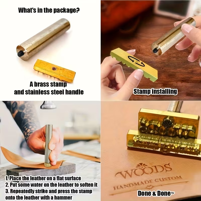 Custom LOGO Hammering Brand Ir - огляд і ціна Leatherwork Hand Press