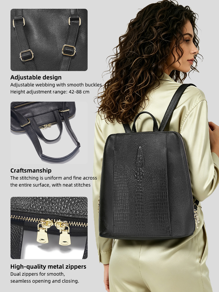 Zency Women's Crocodile Leathe - огляд і ціна Leather Work Bag Women
